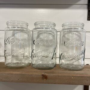 Kerr Economy Glass Cannon Jar Quart Sand Springs Oklahoma Vintage Lot Of 3